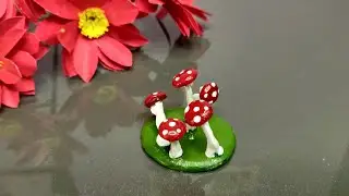 Hot Glue Mushroom 🍄 Making | Simple Mushroom