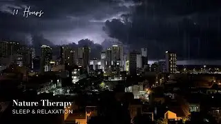 Tropical Rainstorm & Thunder over Da Nang, Vietnam | Fall Asleep FAST w/ Heavy Rain Sounds