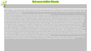 How to : Get more twitter friends