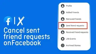 How To Cancel Sent Friend Request on Facebook
