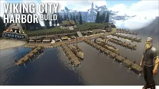 I Transformed this Island into a Viking City Harbor! - ARK: Fjordur | Speed Build - EP1
