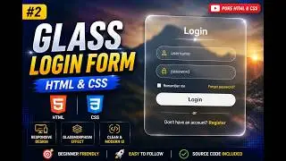 How to Build a Beautiful Glass Login Form with HTML & CSS | Beginner Project  