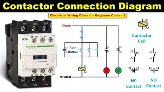 Contactor Connection with push button 