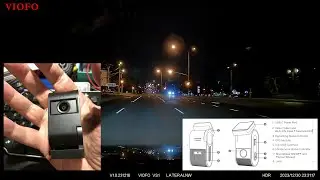 Viofo Latest Mini Dash cam VS1 Raw Nighttime footage