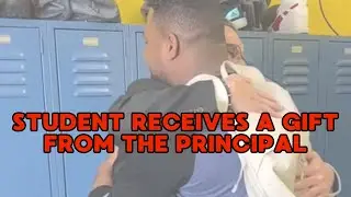 Student receives new pair of shoes from the principal🥰💕