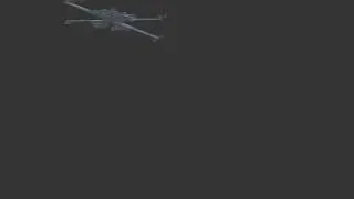 x wing and tie fighter battle animation. prisma 3d 1250 frame animation