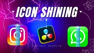 How to Create ICON SHINE Effect  Animation in DaVinci Resolve