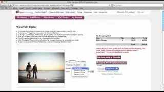 View/Edit Order: Changing Printing Preferences and Using the Crop Tool