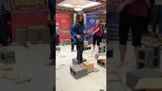 Children’s Heel Foot Stomp Board Breaking Challenge 