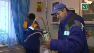 Пуск газа в доме  для переселенцев из ветхого жилья 24.11.15