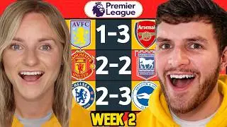 PREMIER LEAGUE WEEK 2 PREDICTIONS