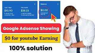Google Adsense showing $0 for YouTube earning | Adsense Earning Zero