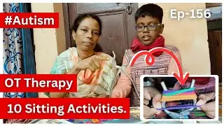 OT Therapy 10 Sitting Activities in Home || Goldi Mummy