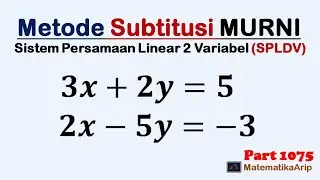 SPLDV Metode Subtitusi Murni
