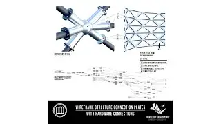 Wireframe Connections with hardware Grasshopper Rhino Script Download Available