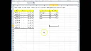 00158 - How To Use The SUBTOTAL Function To Perform Several Operations using Microsoft Excel