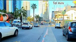 [4K] Tel Aviv.Walking from Hamasger Street to Azrieli Center