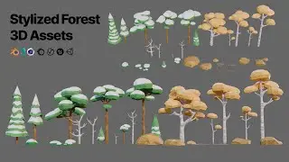 Stylized Forest Elements 3d animation in unreal engine