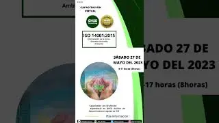 CAPACITACIÓN VIRTUAL EN:ISO 14001:2015 Sistema de Gestión Ambiental