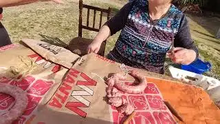hacemos salchichon,cerdo de bellota 50%raza duroc 50%raza iberica