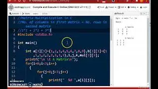 #44 Matrix multiplication | C program | For loop | Matrix | C in Tamil | C for beginners | Multiply