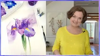 Iris Watercolor Painting  - Techniques Explained ⚘