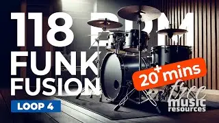 Funk Fusion Drum Loop – 118 BPM | Extended Practice – Loop 4