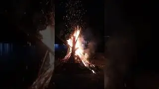 Костёр на даче.