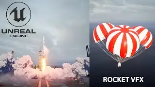 SpaceX Falcon 9 Rocket Launch and Landing on Unreal Engine 5 Realtime