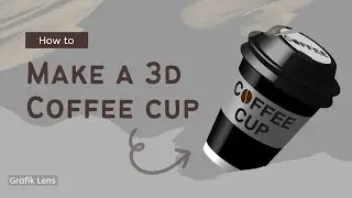 3D coffee cup ☕ logo design | #howtomakelogoinillustrator | #digitalart | #youtubevideo | #dailyvlog