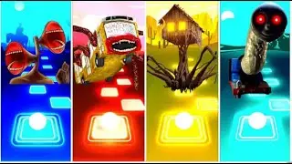 Bus Eater vs Choo Choo Charles vs Siren Head vs Spider House/Tiles Hop EDM RUSH