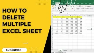 How To Delete Multiple Excel Sheet | Delete Multiple Excel Sheets in Seconds