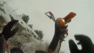 Жёсткая уборка на подъёме в горку.