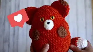 обзор вязаной игрушки плюшевого Лиса