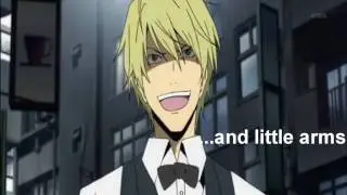 Shizuo has a big head and little arms :o