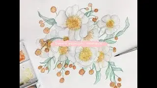 Flowers Watercolor Timelapse by salmanarulita