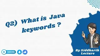 What is keywords in Java | Java keywords |  Siddharth Lecture Java    @siddharth_lecture