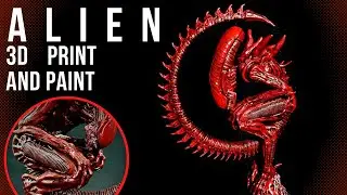 Alien Xenomorph Birth from movie Alien 3D print and paint