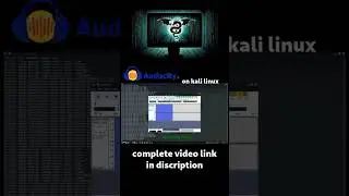 installing audacity on Linux #kali #linux #computerscience #shorts