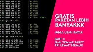 Paket Tri Murah Lewat Termux !! Part 2 Lebih Banyak Listnya