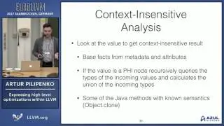 2017 EuroLLVM Developers’ Meeting: A. Pilipenko “Expressing high level optimizations within LLVM”