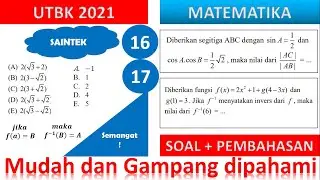 Pembahasan soal utbk 2021 matematika saintek - nomer 16,17 | Persiapan UTBK 2022