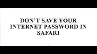 How to find Saved Internet Password in Safari