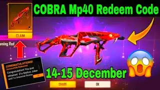 Cobra mp40 Redeem Code | DECEMBER REDEEM CODE FREE FIRE | FF REDEEM CODE TODAY DECEMBER