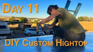DIY Custom Van Hightop Build Day 11 - Roof Sheathing