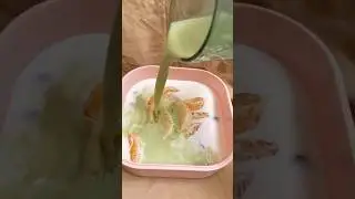 Making Matcha jelly orange 🍵🍊
