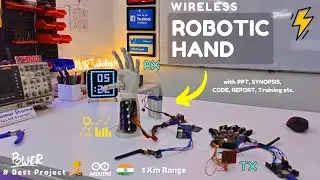 Wireless Robotic Hand using Arduino Microcontroller and nRF Modules | 3D Printed Robotic Hand