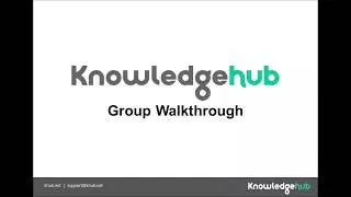 Using the group in the new Knowledge Hub