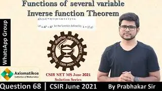 Question 68 | CSIR NET MS June 2021 | Part C | Real Analysis |Mathematics | By Prabhakar Sir