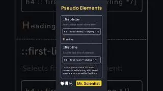 Pseudo Elements | HTML & CSS | 